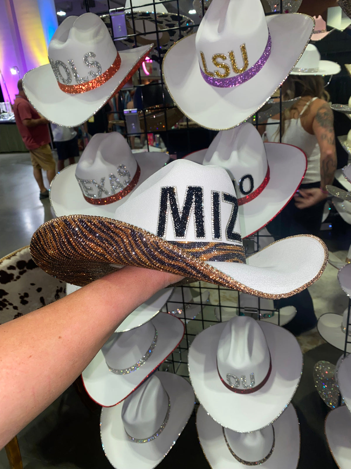 Missouri Rhinestone Cowgirl Hat - detail view | HT Animal Supply