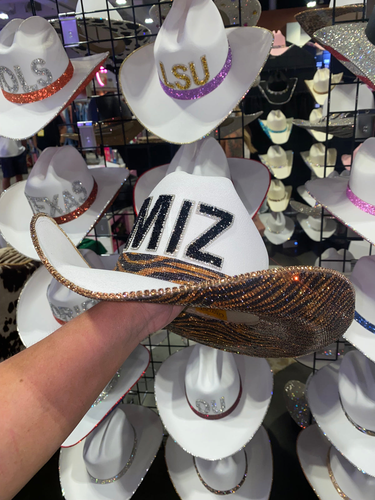 Missouri Rhinestone Cowgirl Hat - back view | HT Animal Supply