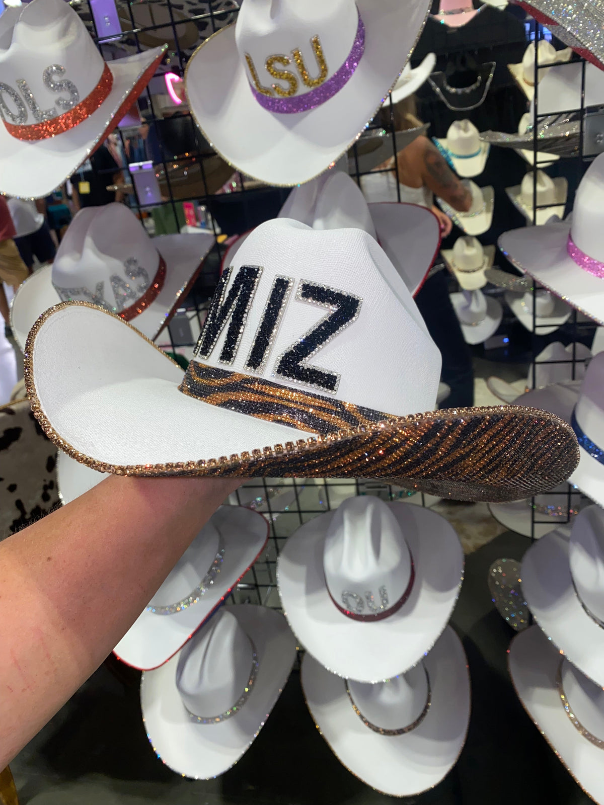 Missouri Rhinestone Cowgirl Hat - side view | HT Animal Supply