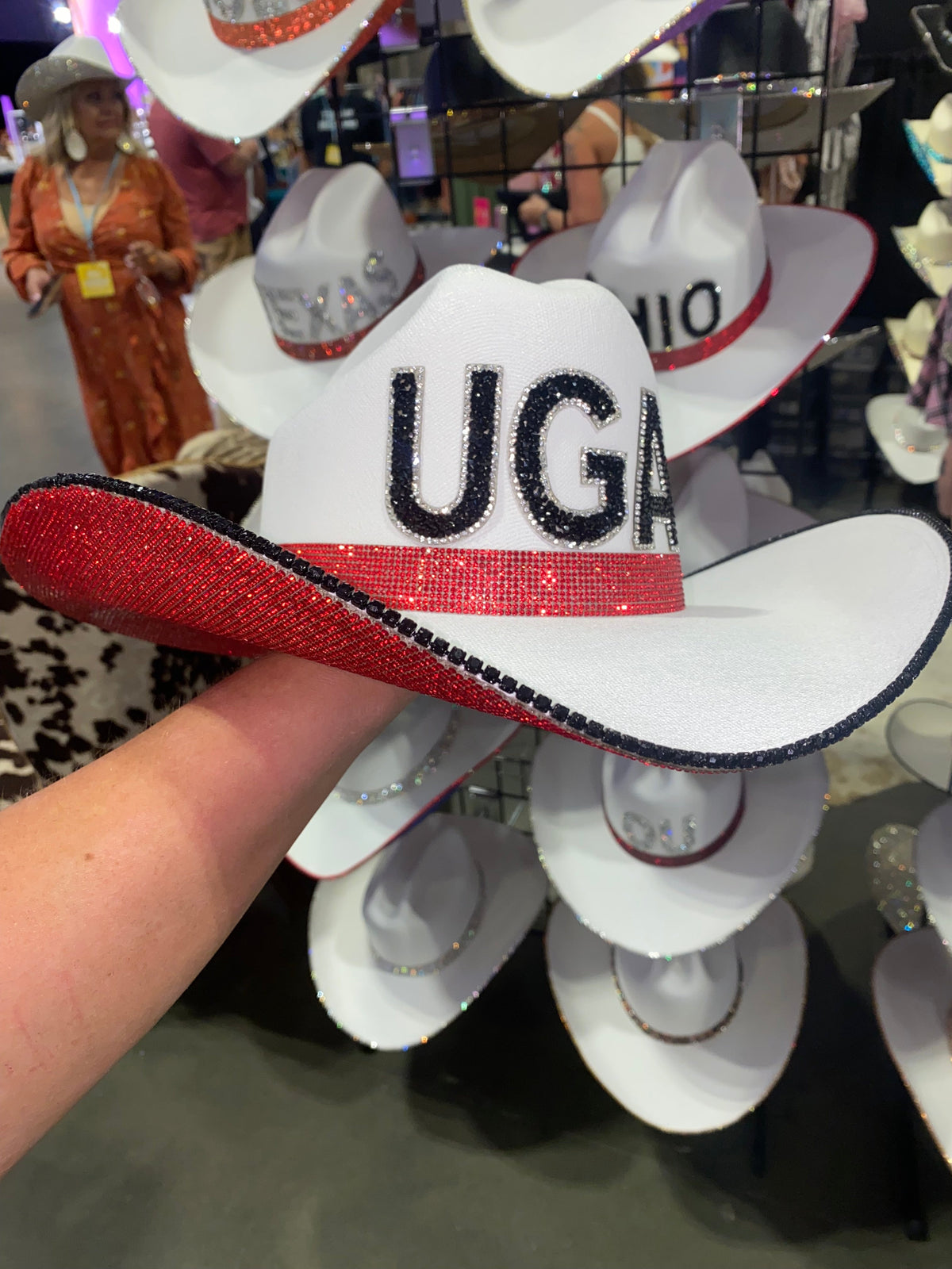 Georgia Rhinestone Cowgirl Hat - side view | HT Animal Supply