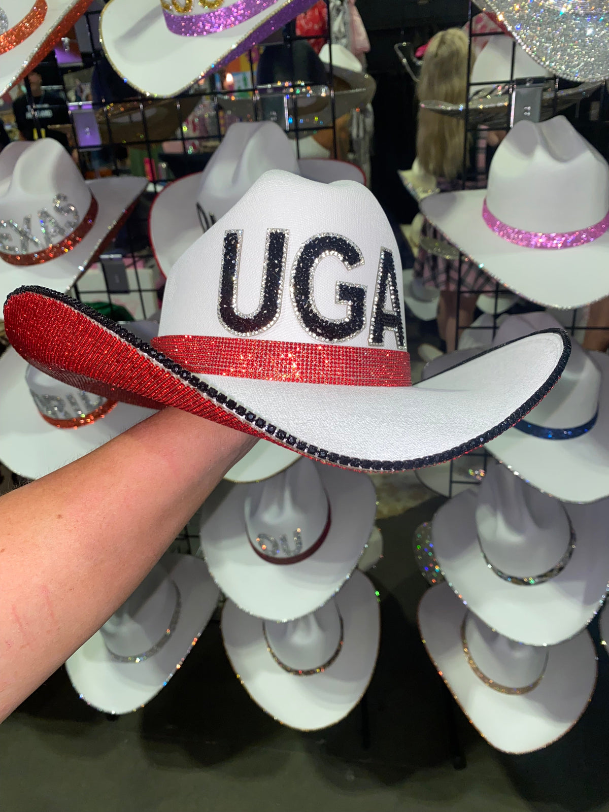 Georgia Rhinestone Cowgirl Hat - detail view | HT Animal Supply