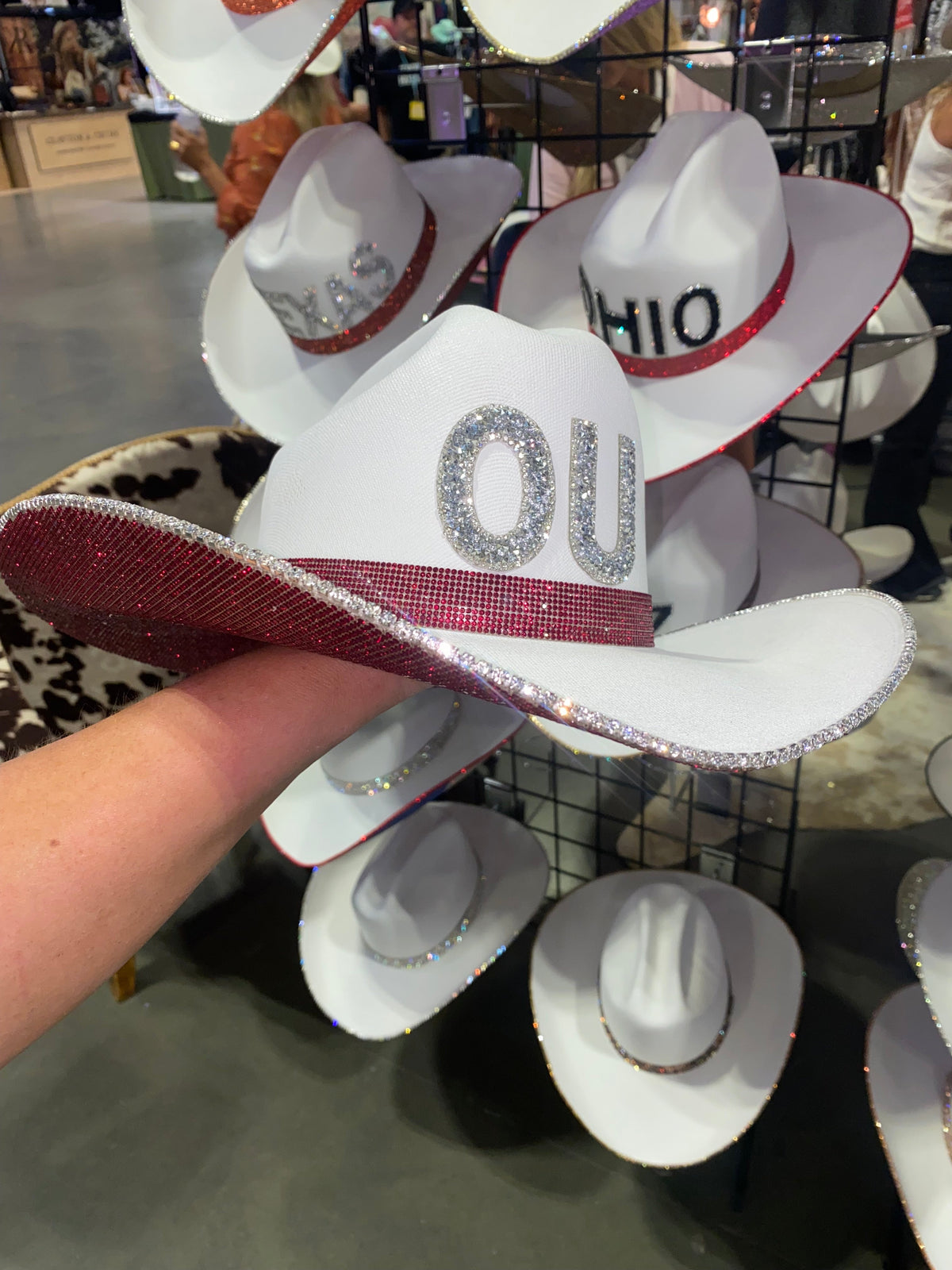 Oklahoma Rhinestone Cowgirl Hat - side view | HT Animal Supply