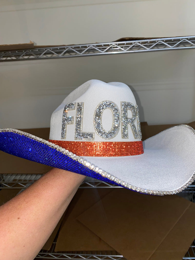 Florida Rhinestone Cowgirl Hat - front view | HT Animal Supply