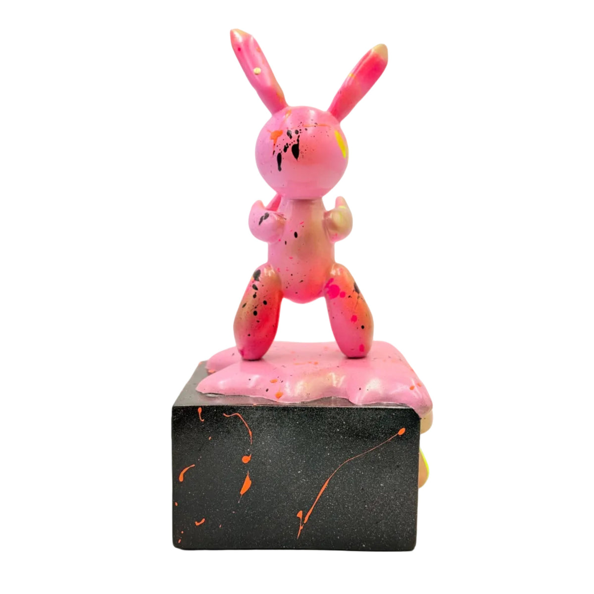 And Iconic Balloon Rabbit Sculpture Love Pink Street Art Style