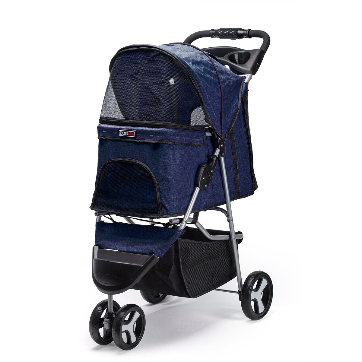 Dogline Casual Pet Stroller with Removable Cup Holder