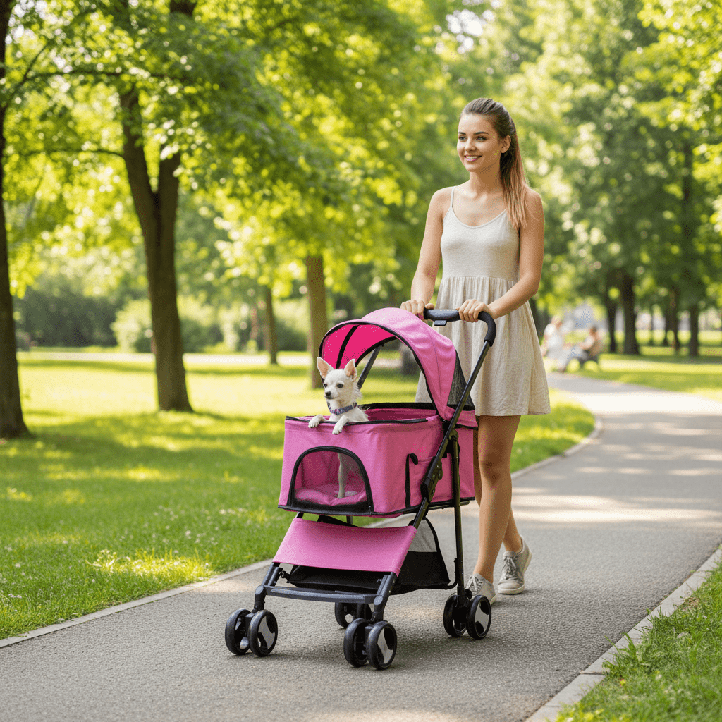 Dogline Executive Pet Stroller with Removable Cradle