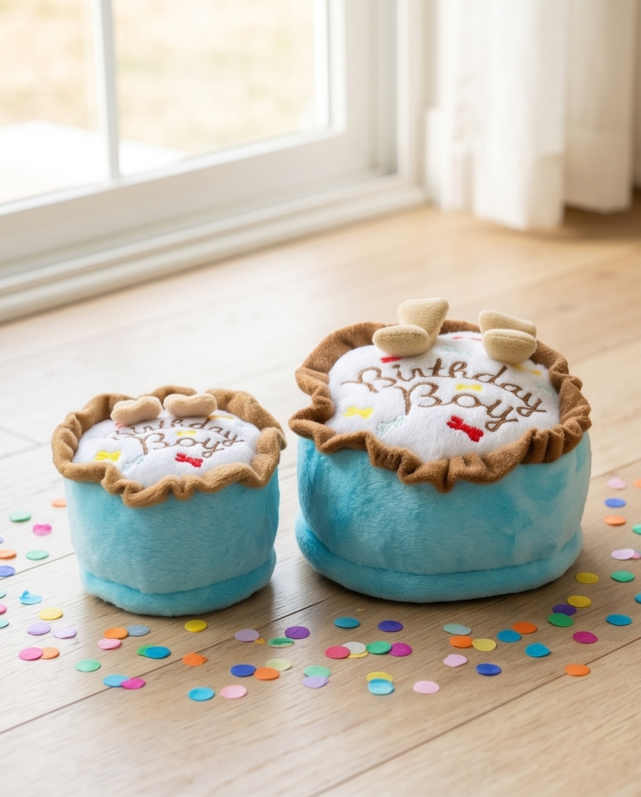 Haute Diggity Dog Birthday Boy Cake Plush Dog Toy