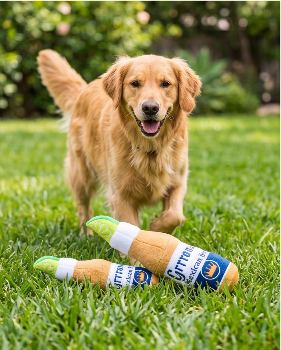 Haute Diggity Dog Grrrona Beer Bottle Plush Dog Toy