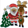 Large Santa, Tree & Reindeer - Patch