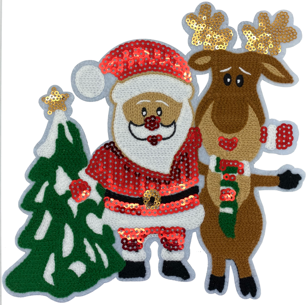 Large Santa, Tree & Reindeer - Patch