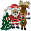 Large Santa, Tree & Reindeer - Patch