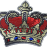 Extra Large Red and White Sequin Crown - Patch