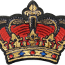 Extra Large Red and Black Sequin Crown - Patch