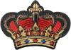 Extra Large Red and Black Sequin Crown - Patch