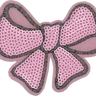 Pink Sequin Bow - Patch
