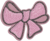 Pink Sequin Bow - Patch