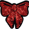 Red Sequin Bow - Patch