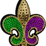 Mardi Gras Fleur de Lis - Patch