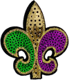 Mardi Gras Fleur de Lis - Patch