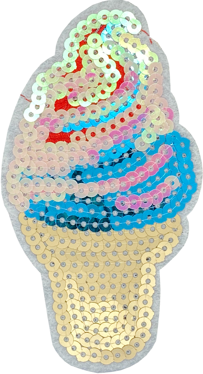 Sequin Ice Cream Cone - Patch