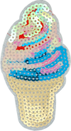 Sequin Ice Cream Cone - Patch