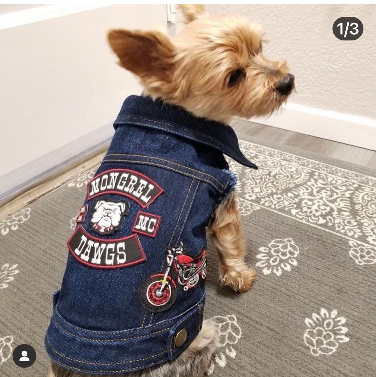Mongrel Dawg 6 Piece EMBROIDERY Patch (4")