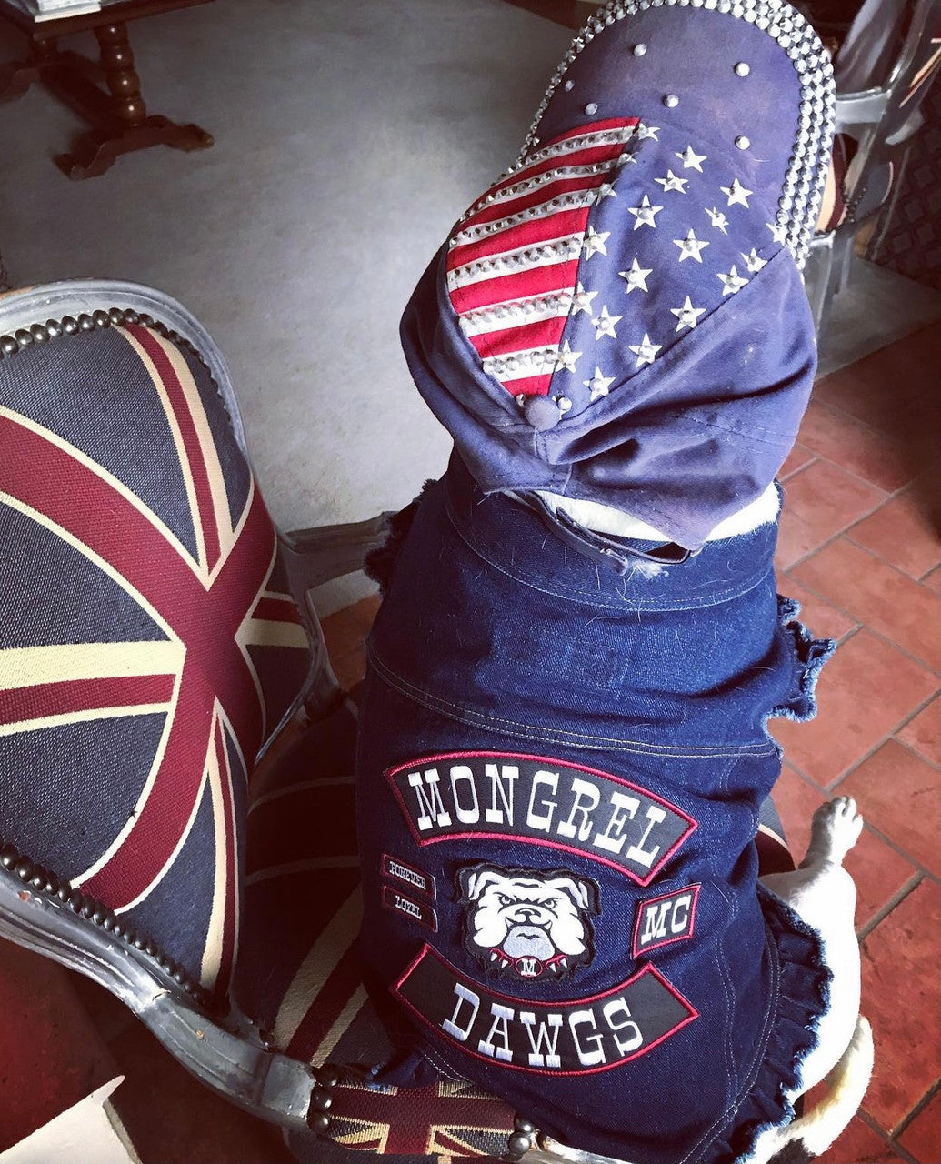 Mongrel Dawgs MC - Denim Jacket with Ruffles