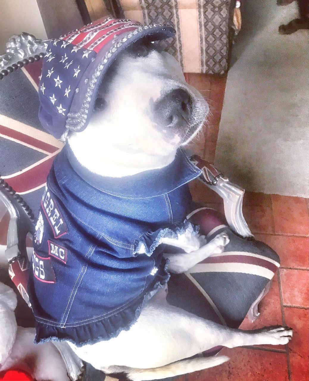 Mongrel Dawgs MC - Denim Jacket with Ruffles