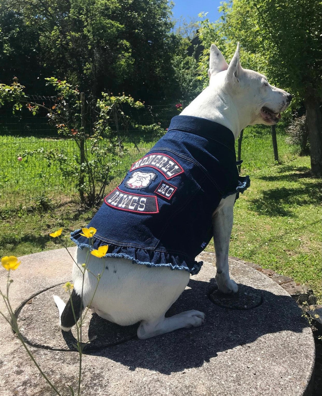 Mongrel Dawgs MC - Denim Jacket with Ruffles
