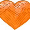 Orange Sequin Heart - Patch