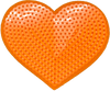 Orange Sequin Heart - Patch