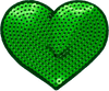 Green Sequin Heart - Patch