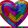 Rainbow Sequin Heart (small) - Patch
