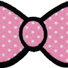 Pink Dot Bow - Patch
