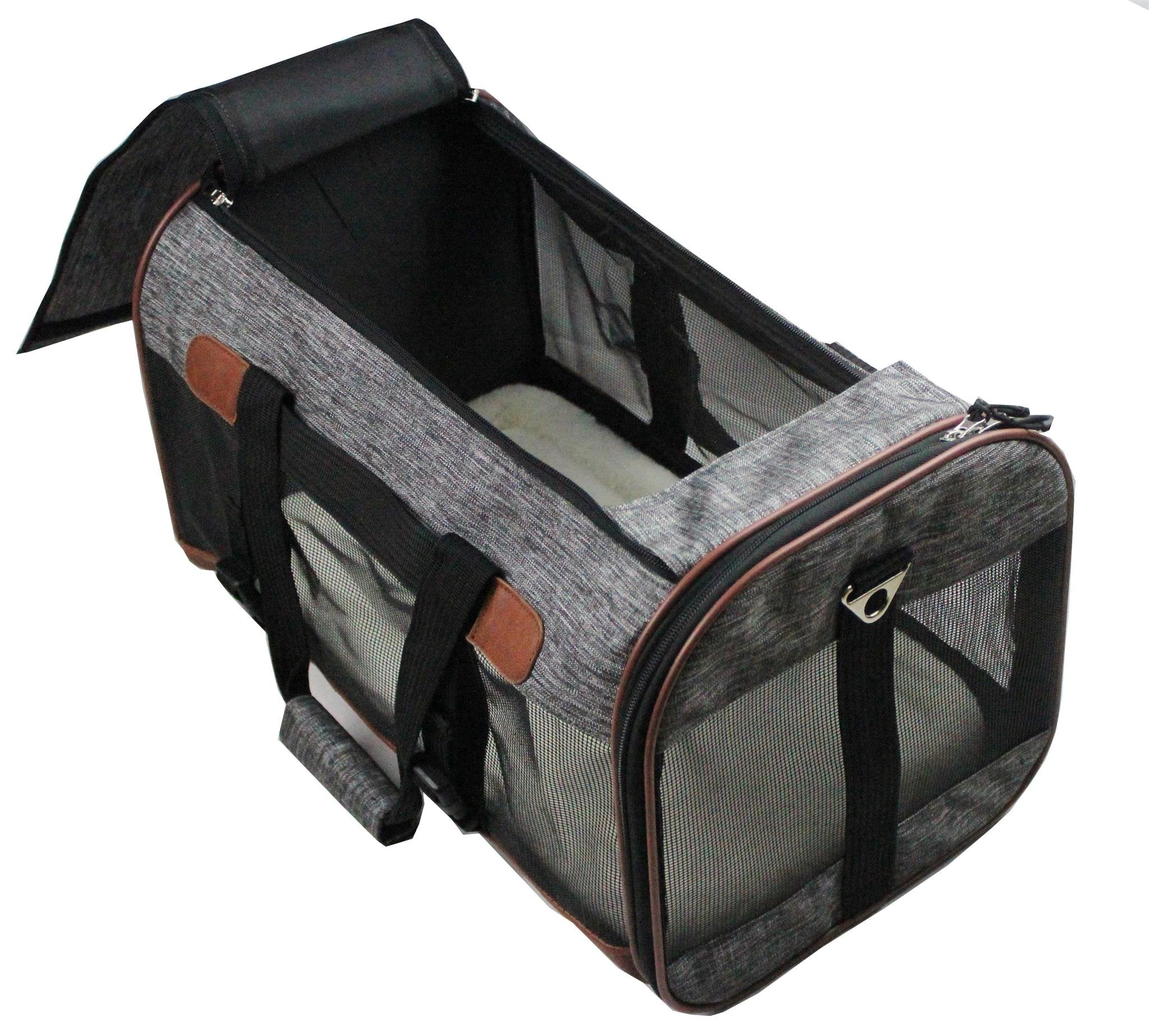 Mr. Peanuts Rhodium Series Mini Size Soft Sided Pet Carrier - Note Sizing in Description
