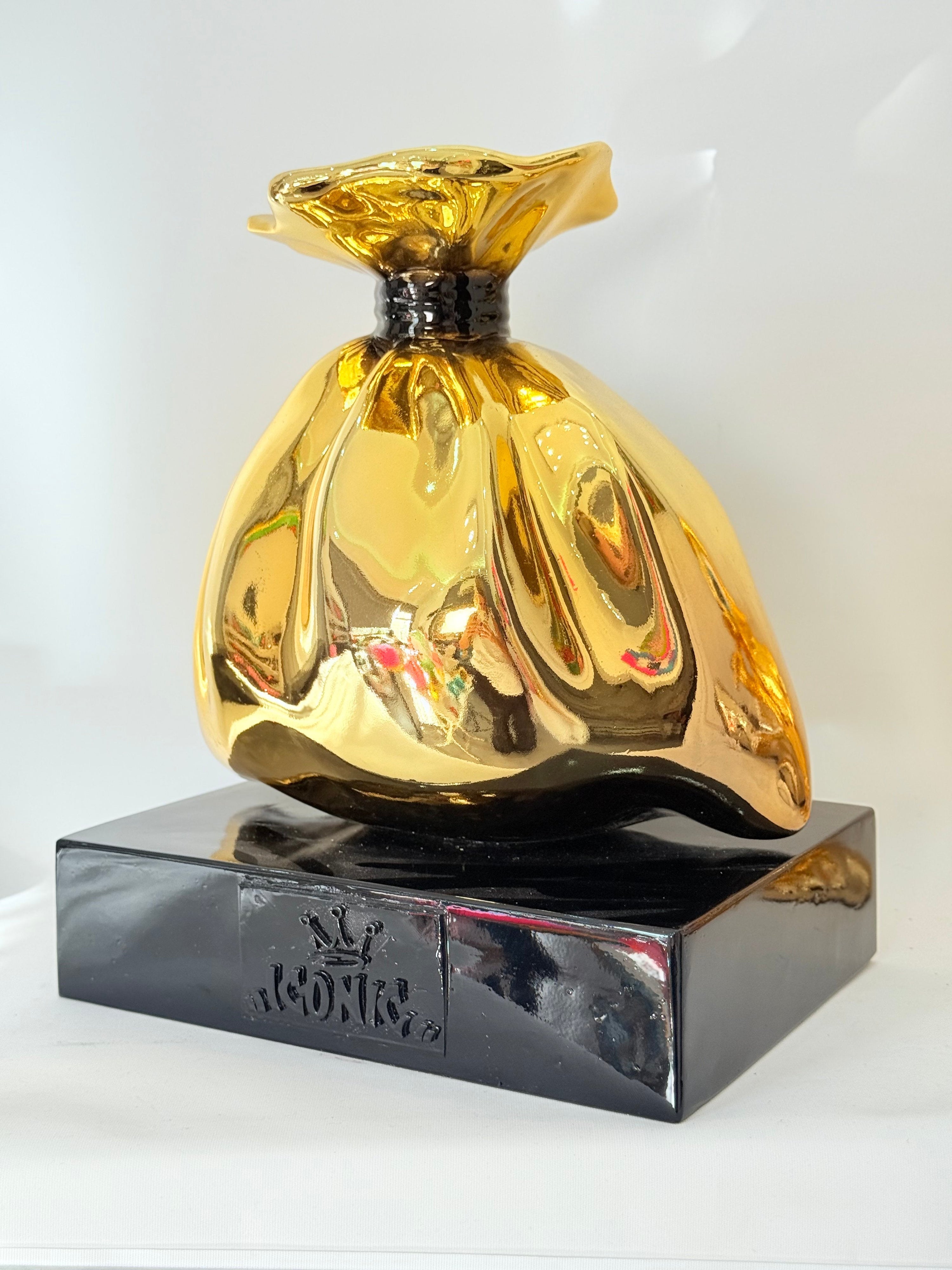 Green Money Bag Sculpture - Alec Monopoly Inspired Pop Art Sculpture Green; Red Pop Art Decor Sculpture image 5 - HT Animal Supply