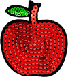 Sequin Apple - Patch