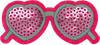 Pink Sequin Glasses - Patch