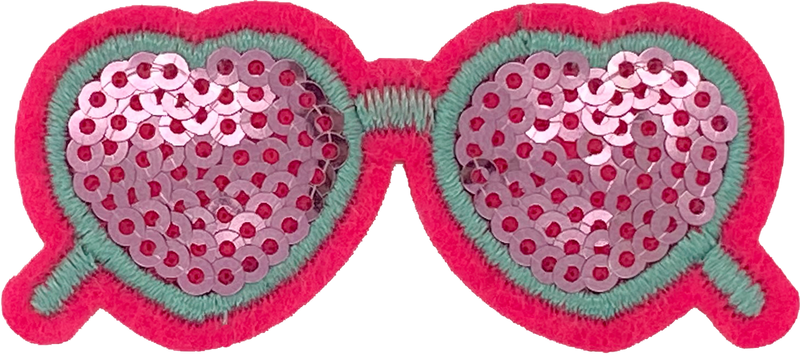 Pink Sequin Glasses - Patch