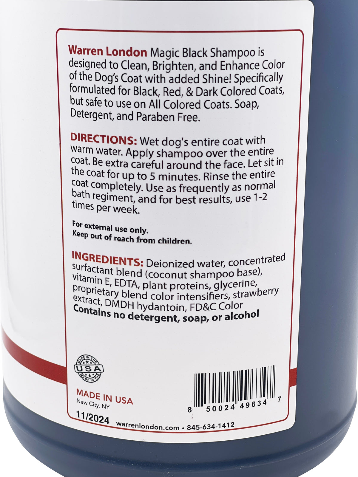 Magic Black Brightening Dog Shampoo - Professional Size | HT Animal Supply