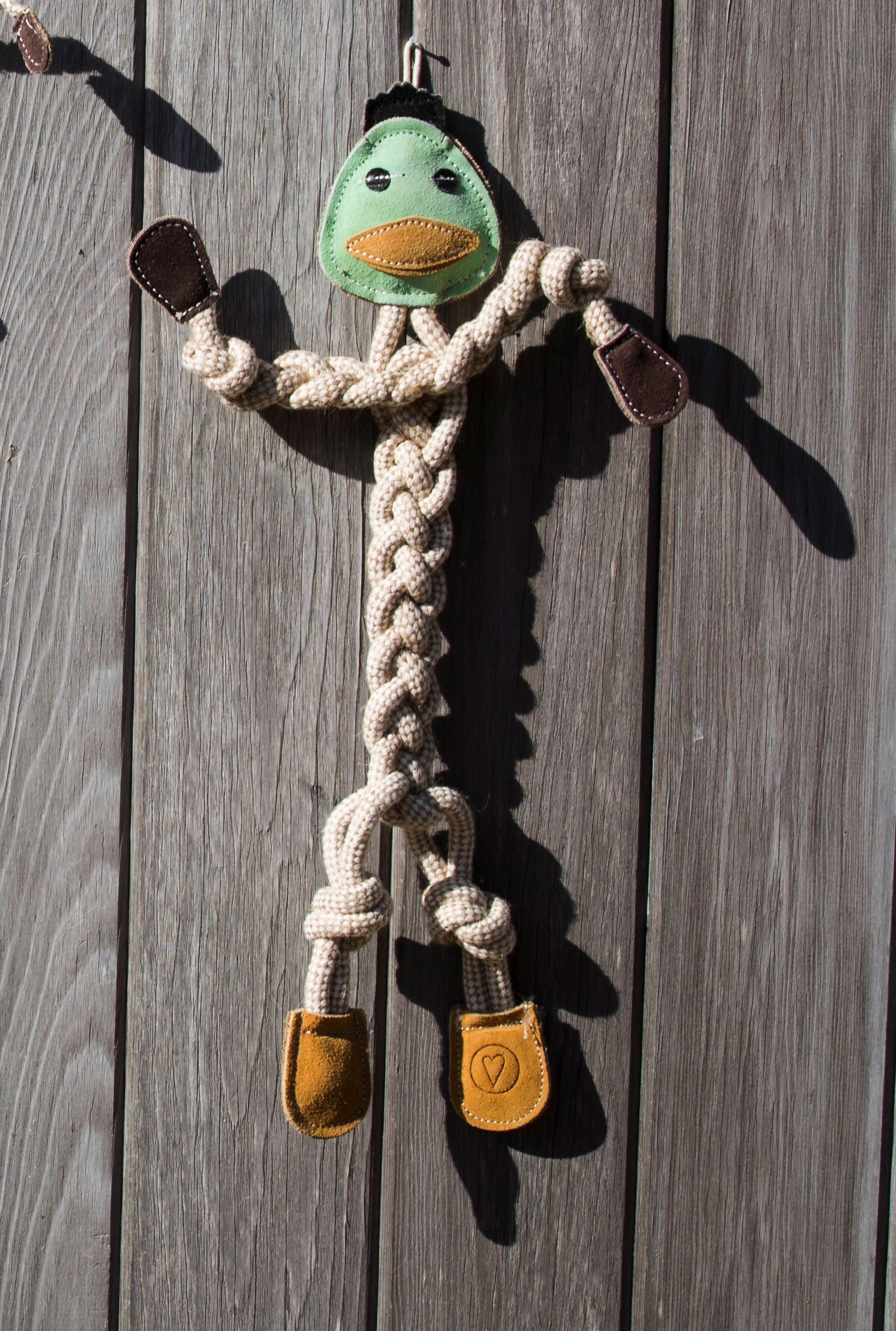 Dilly Duck Natural Rope Knottie Dog Toy, Large (9mm diameter)