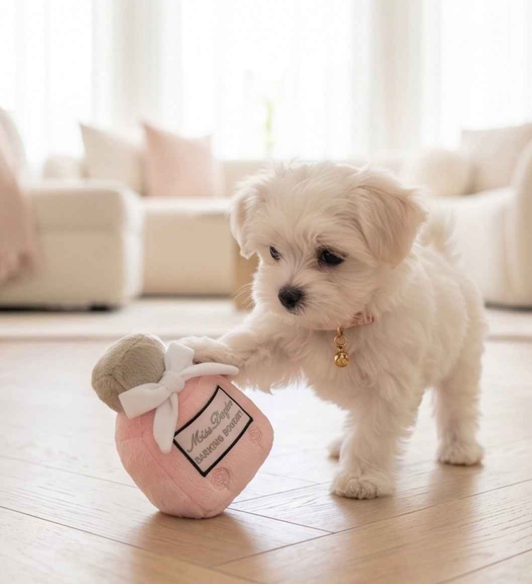 Haute Diggity Dog Miss Dogior Perfume Bottle Plush Dog Toy