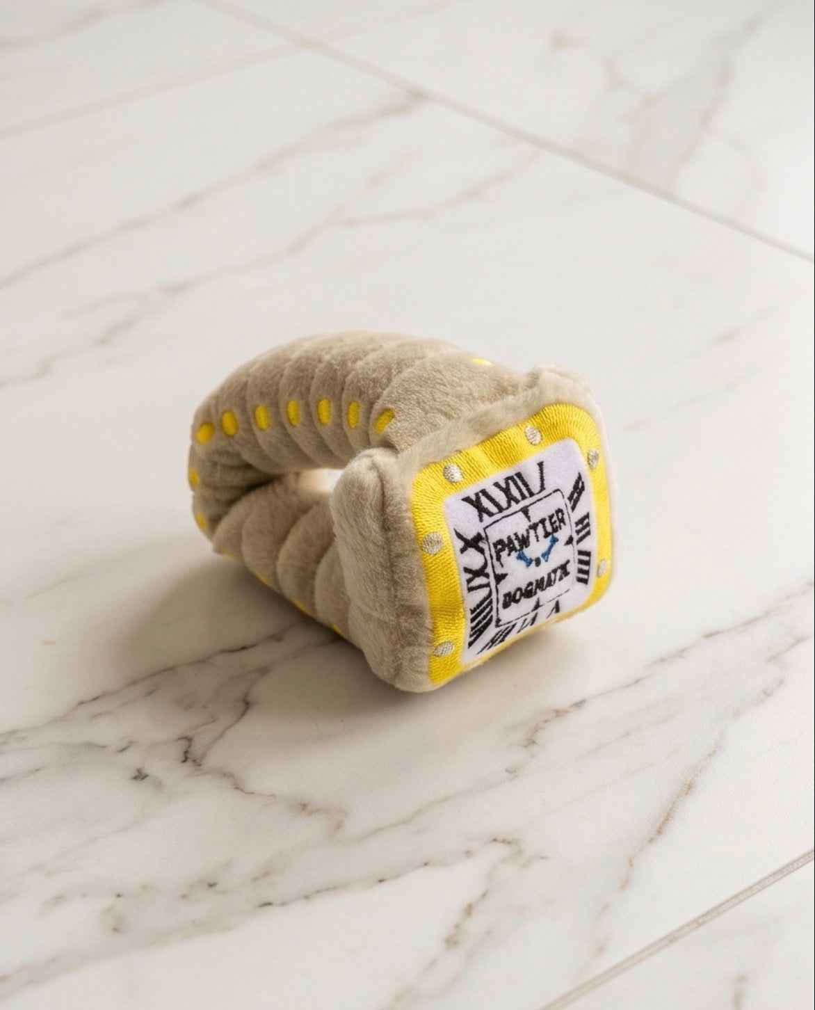 Haute Diggity Dog Pawtier Watch Plush Dog Toy
