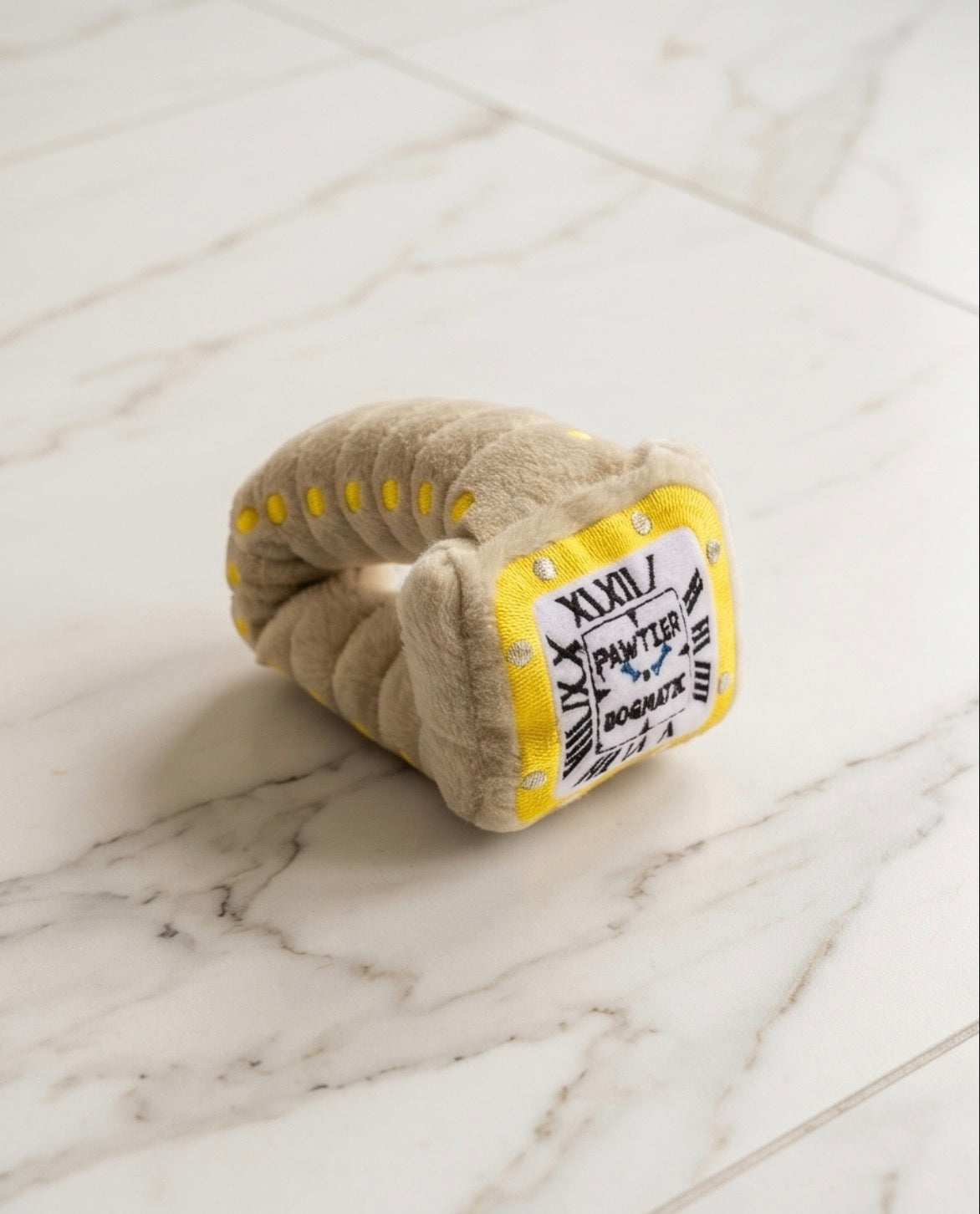 Haute Diggity Dog Pawtier Watch Plush Dog Toy