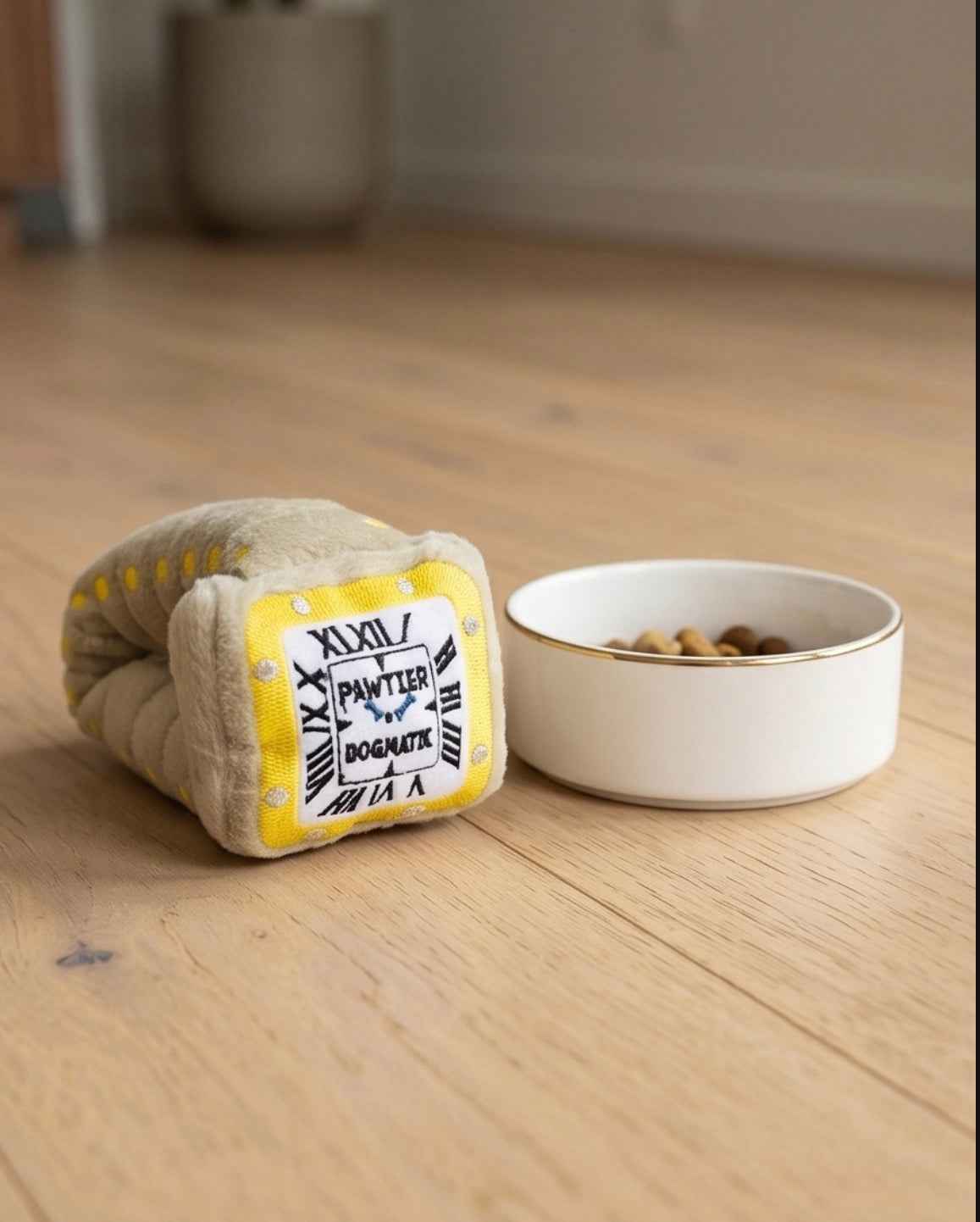 Haute Diggity Dog Pawtier Watch Plush Dog Toy