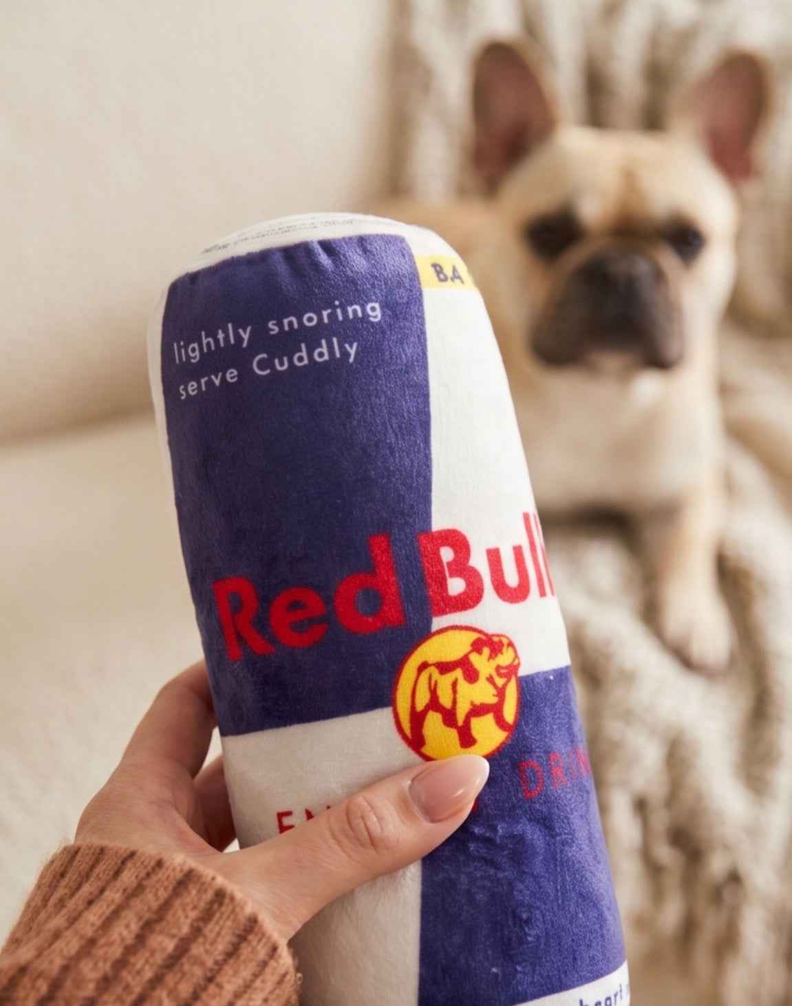 Haute Diggity Dog Red Bull Dog Energy Drink Plush Dog Toy