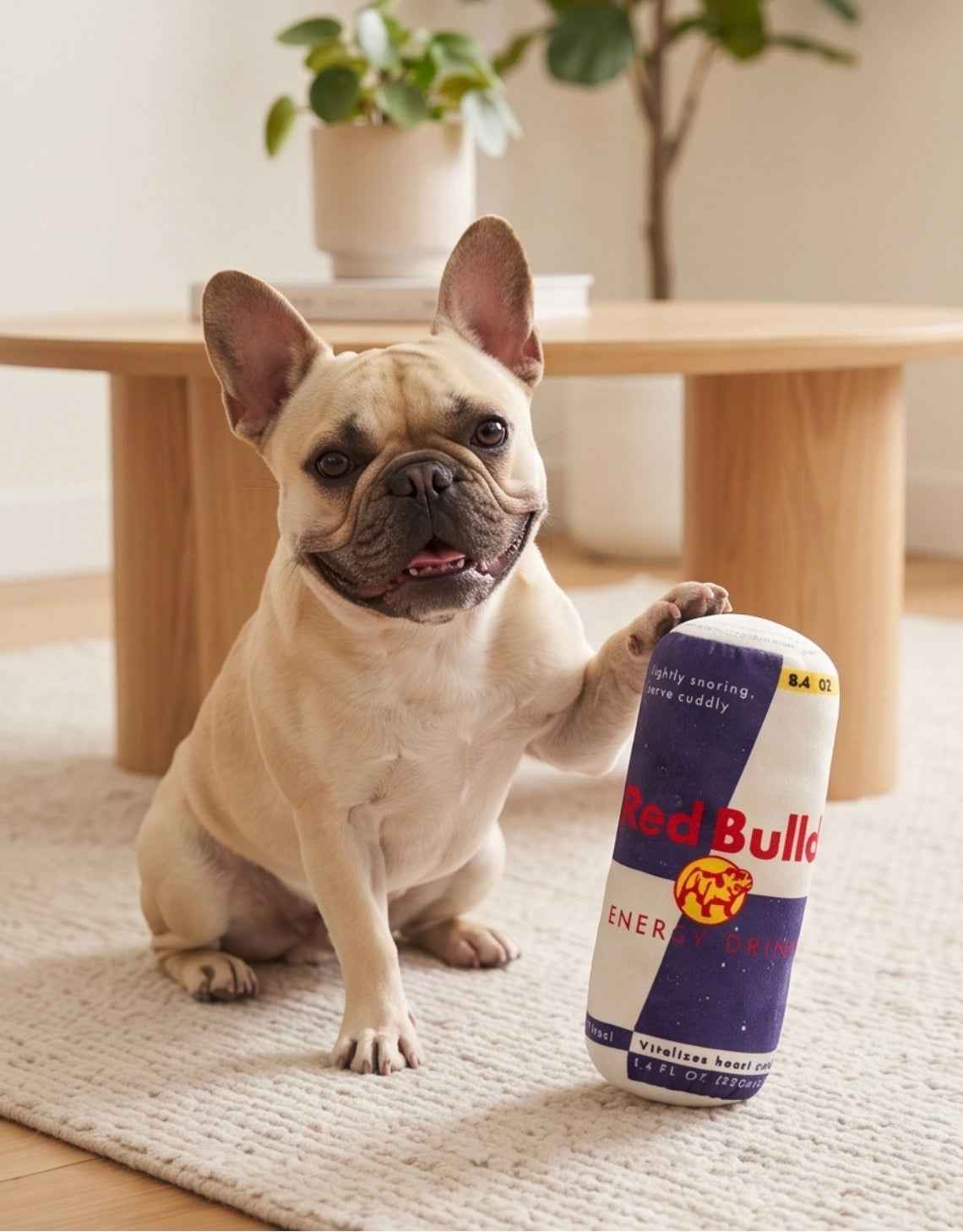 Haute Diggity Dog Red Bull Dog Energy Drink Plush Dog Toy