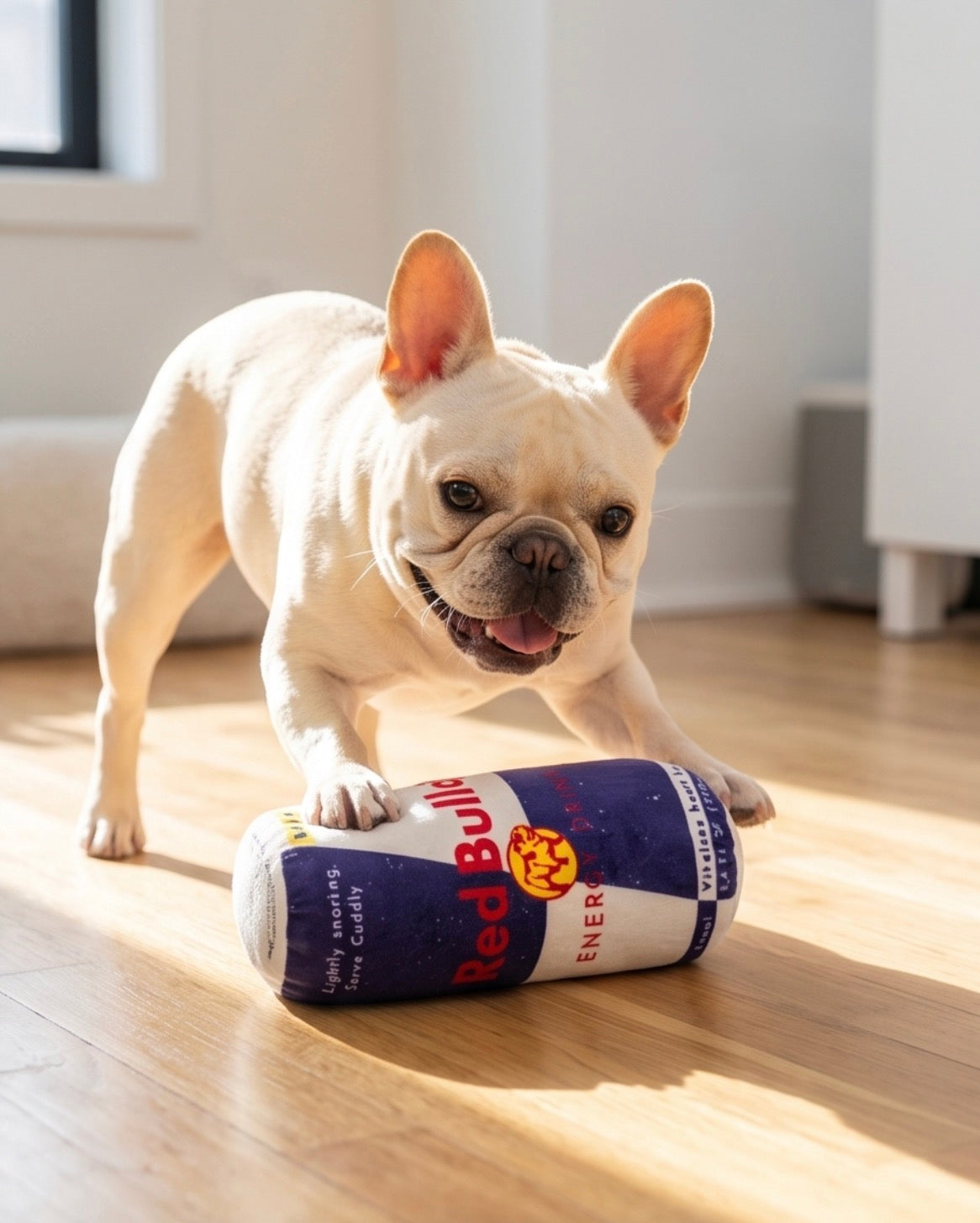 Haute Diggity Dog Red Bull Dog Energy Drink Plush Dog Toy