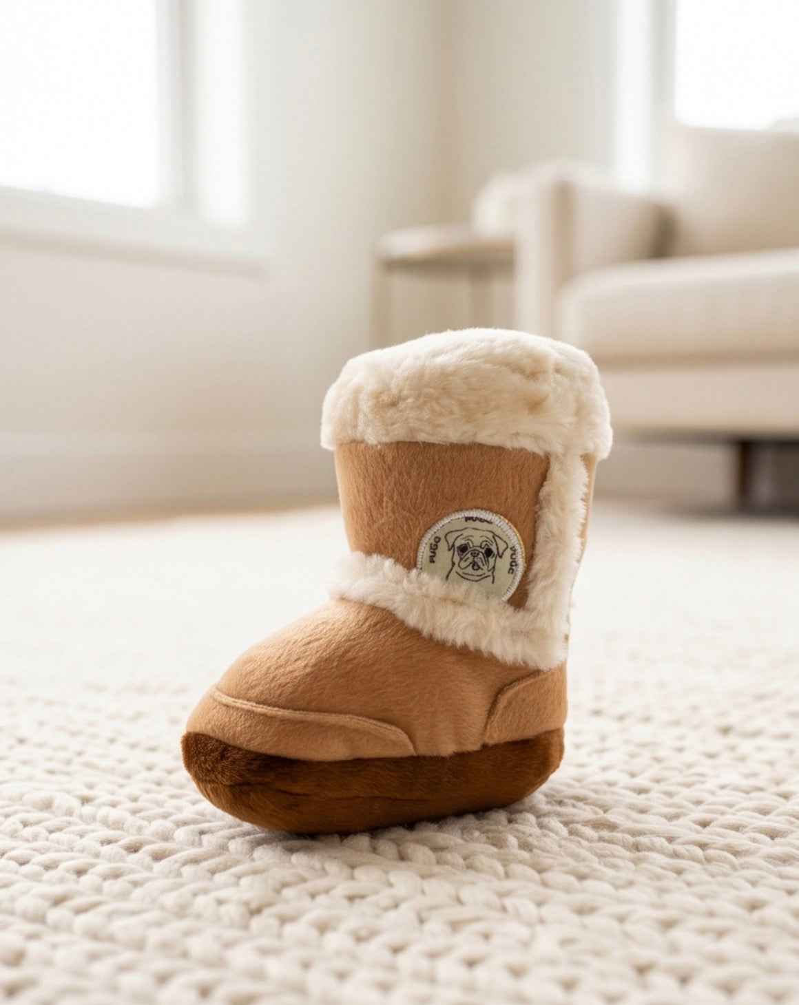 Haute Diggity Dog Pugg Boot Plush Dog Toy