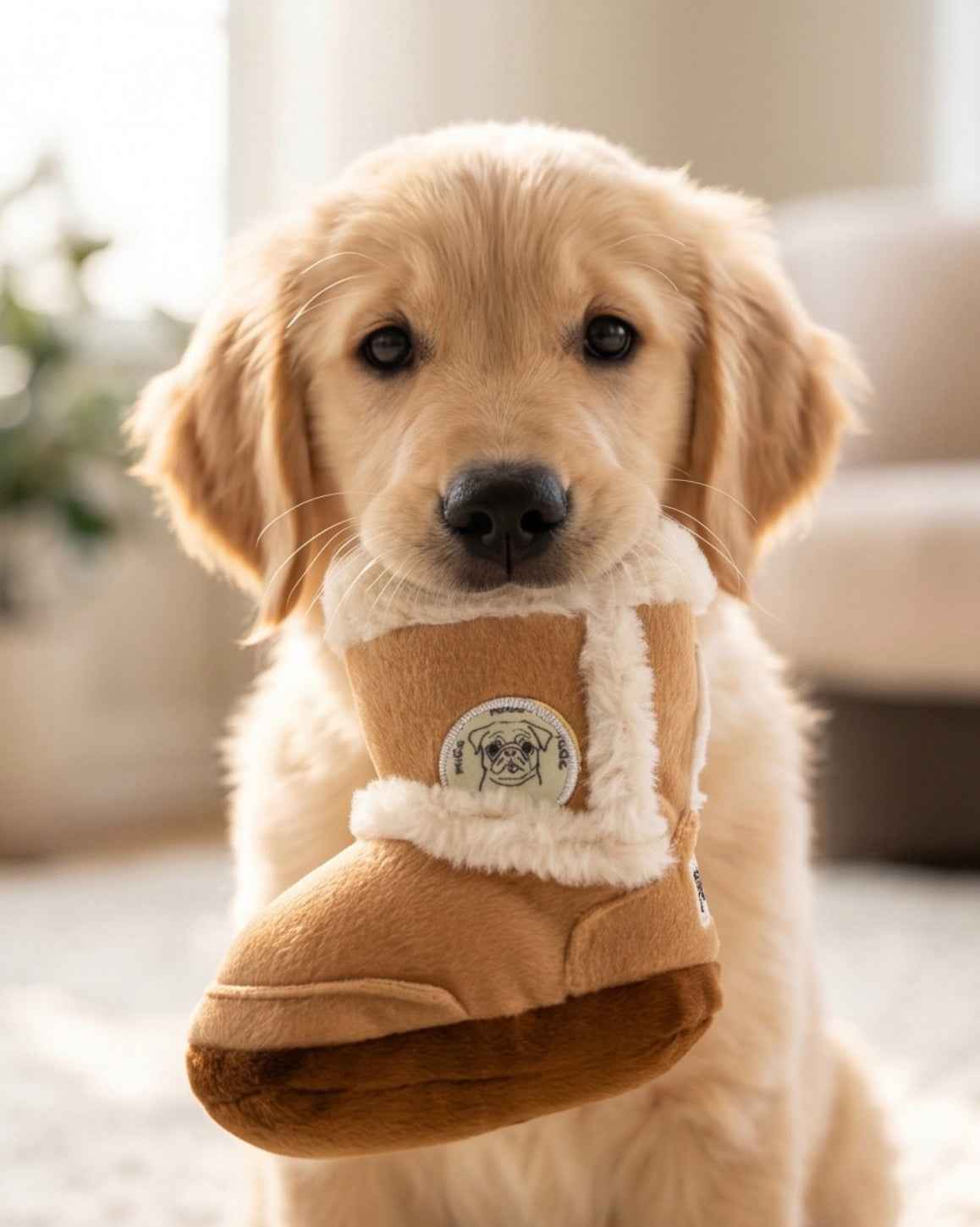 Haute Diggity Dog Pugg Boot Plush Dog Toy